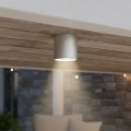 Ideal Lux - Außenstrahler GUN 1xGU10/28W/230V Ø 11 cm IP55 grau