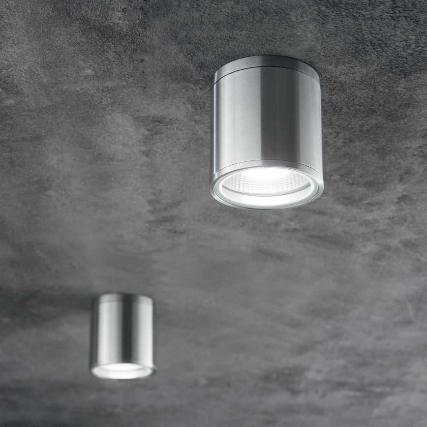 Ideal Lux - Außenstrahler GUN 1xGU10/28W/230V Ø 11 cm IP55 grau