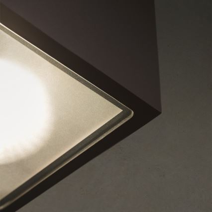 Ideal Lux - Außenstrahler TECHO 1xGU10/20W/230V 15x15 cm IP54 schwarz