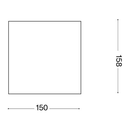 Ideal Lux - Außenstrahler TECHO 1xGU10/20W/230V 15x15 cm IP54 schwarz