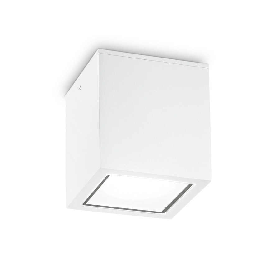 Ideal Lux - Außenstrahler TECHO 1xGU10/20W/230V 15x15 cm IP54 weiß