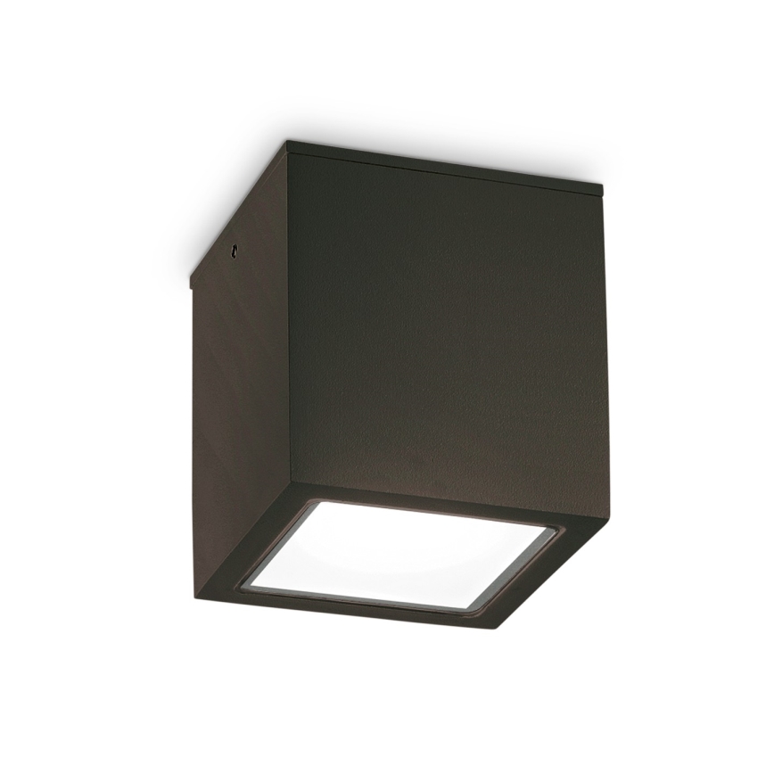 Ideal Lux - Außenstrahler TECHO 1xGU10/20W/230V 9x9 cm IP54 schwarz