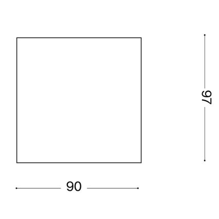 Ideal Lux - Außenstrahler TECHO 1xGU10/20W/230V 9x9 cm IP54 weiß