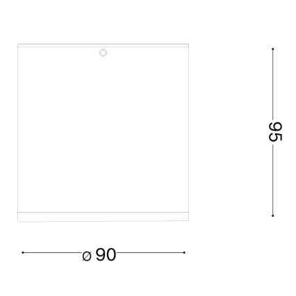 Ideal Lux - Außenstrahler TECHO 1xGU10/20W/230V Ø 9 cm IP54 braun