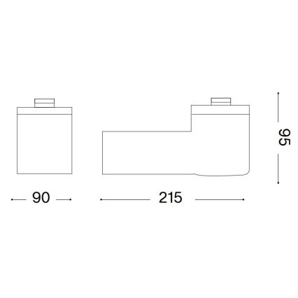 Ideal Lux - Außenwandleuchte CLIO 1xE27/42W/230V IP44 anthrazit