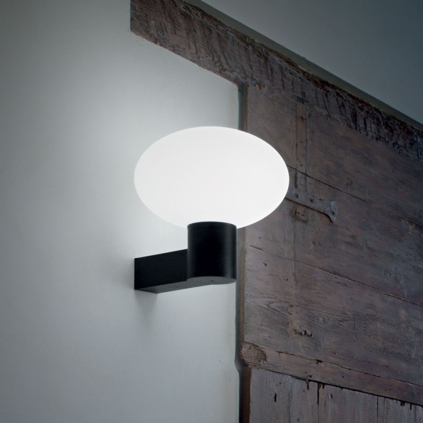 Ideal Lux - Außenwandleuchte CLIO 1xE27/42W/230V IP44 schwarz