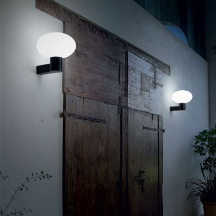 Ideal Lux - Außenwandleuchte CLIO 1xE27/42W/230V IP44 schwarz