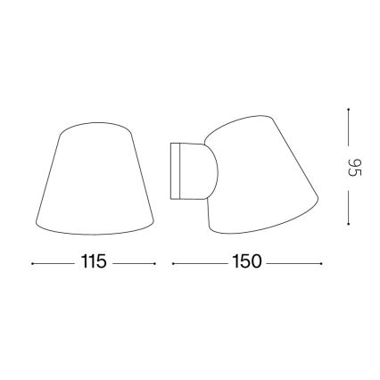 Ideal Lux - Außenwandleuchte GAS 1xGU10/28W/230V IP43 braun