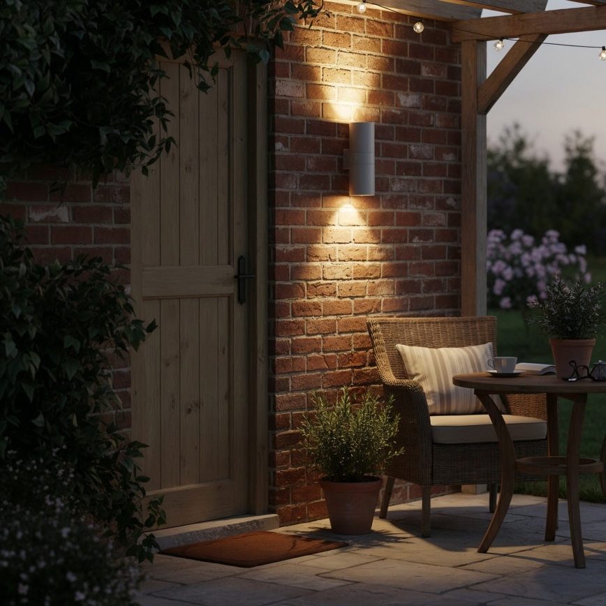 Ideal Lux - Außenwandleuchte GUN 1xE27/60W/230V 31 cm IP54 grau