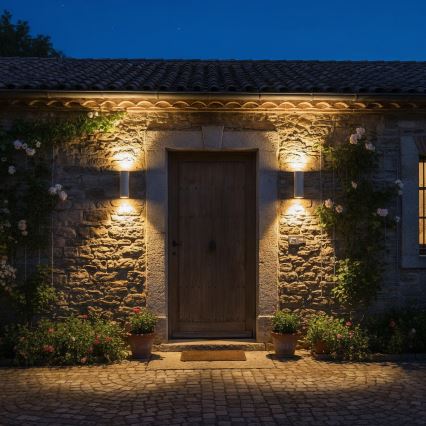 Ideal Lux - Außenwandleuchte GUN 1xE27/60W/230V 31 cm IP54 grau