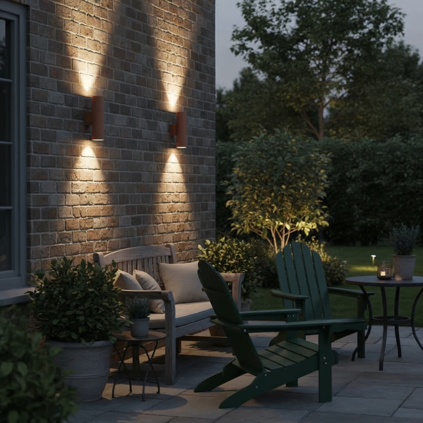 Ideal Lux - Außenwandleuchte GUN 1xGU10/35W/230V 21 cm IP44 braun