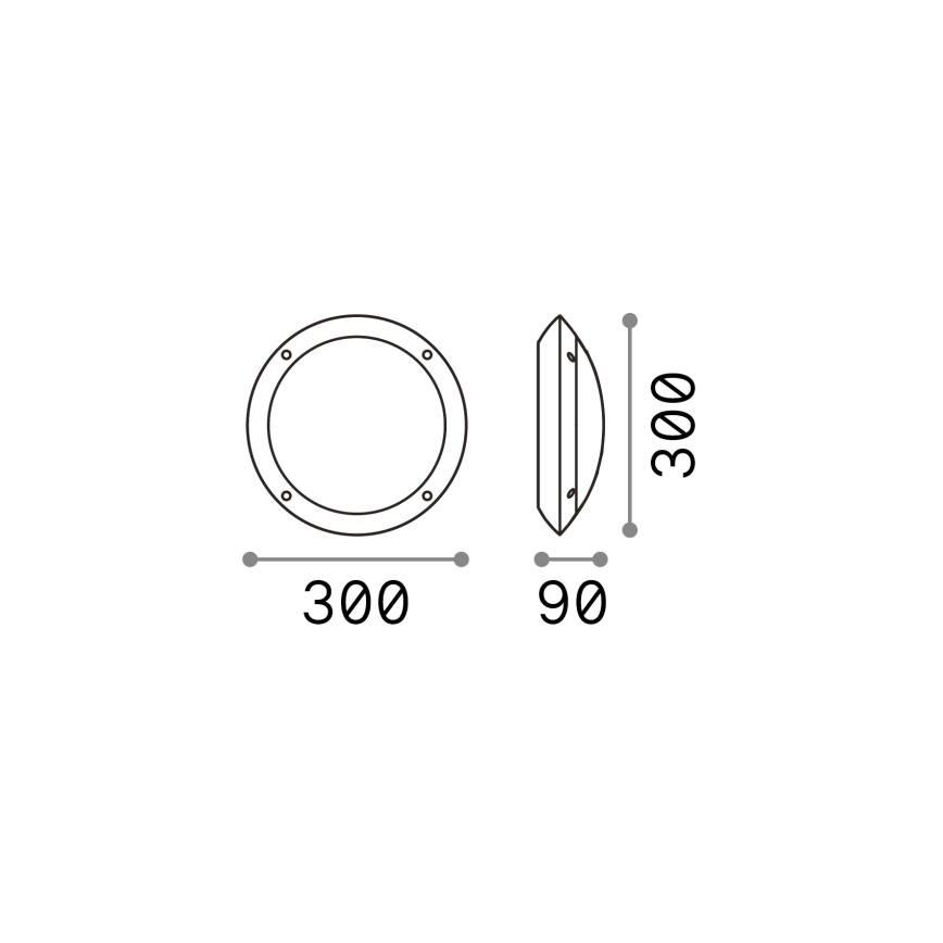 Ideal Lux - Außenwandleuchte POLAR 1xE27/23W/230V IP66 weiß