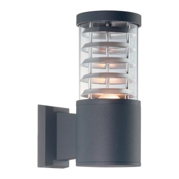 Ideal Lux - Außenwandleuchte TRONCO 1xE27/42W/230V IP44 Anthrazit