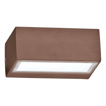 Ideal Lux - Außenwandleuchte TWIN 1xG9/28W/230V IP44 braun