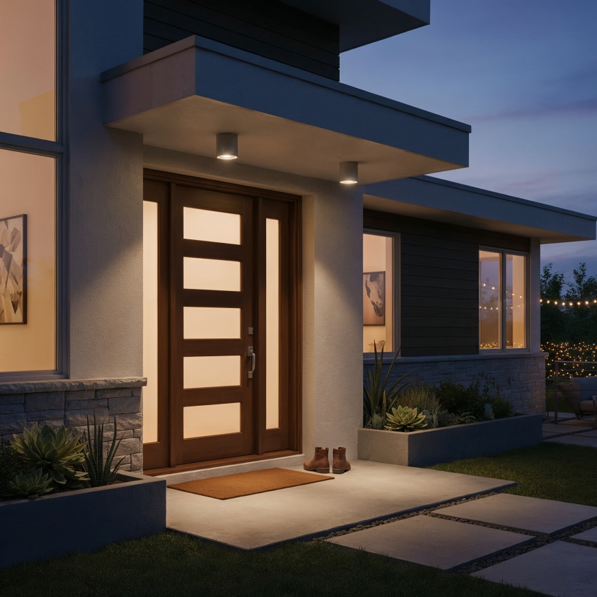 Ideal Lux - Badezimmerstrahler GUN 1xGU10/28W/230V IP55 braun