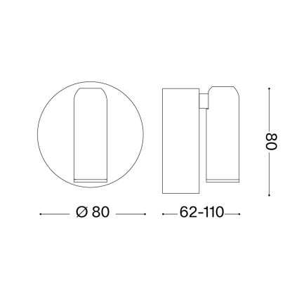 Ideal Lux - Dimmbare, wiederaufladbare Touch-Wand-Spotleuchte BEAN LED/3W/5V CRI 95 weiß