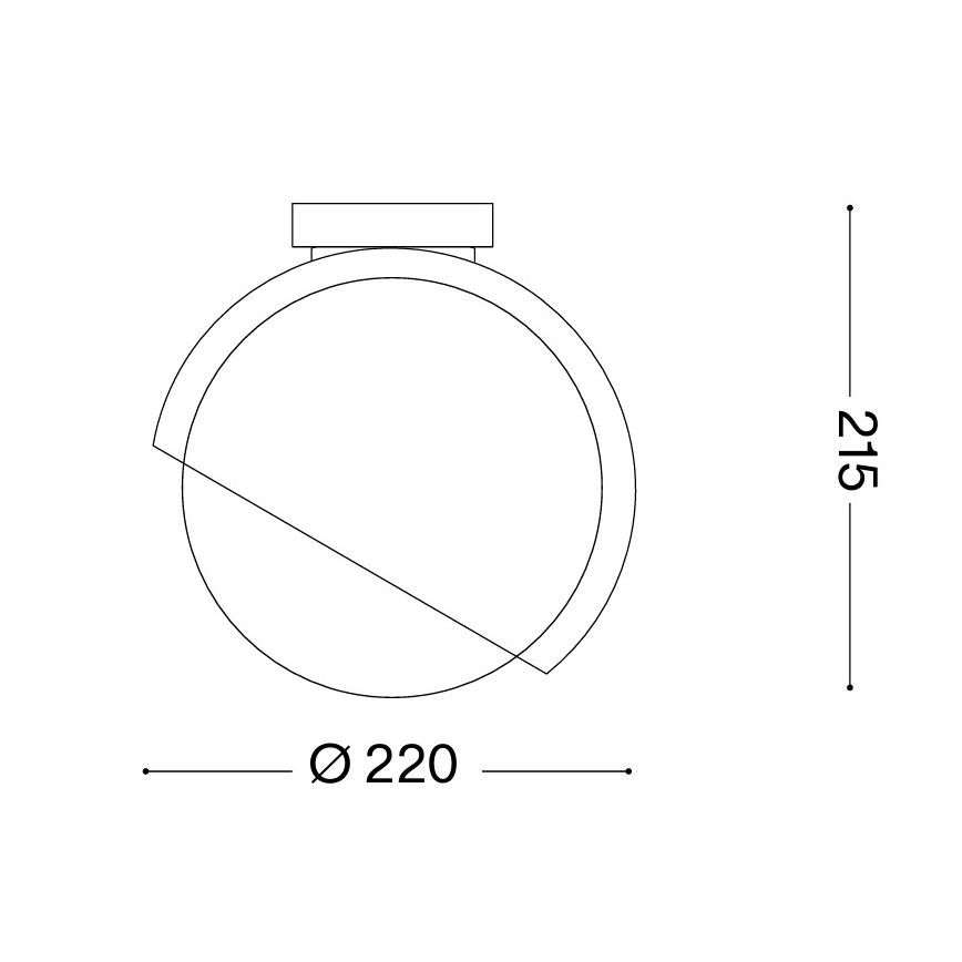 Ideal Lux - Deckenleuchte BLOOM 1xE27/42W/230V Ø 22 cm gold/rauchbeige