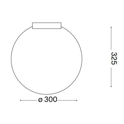 Ideal Lux - Deckenleuchte CARTA 1xE27/25W/230V d 30 cm weiß