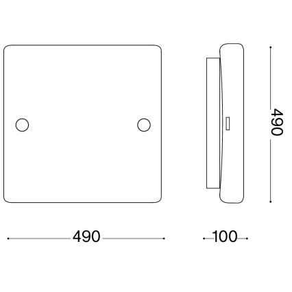 Ideal Lux - Deckenleuchte CELINE 4xE27/60W/230V 49x49 weiß