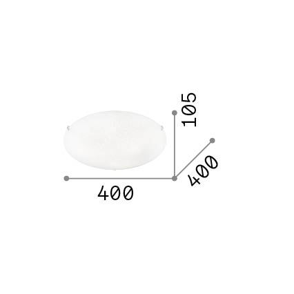 Ideal Lux - Deckenleuchte LANA 3xE27/60W/230V Ø 40 cm weiß