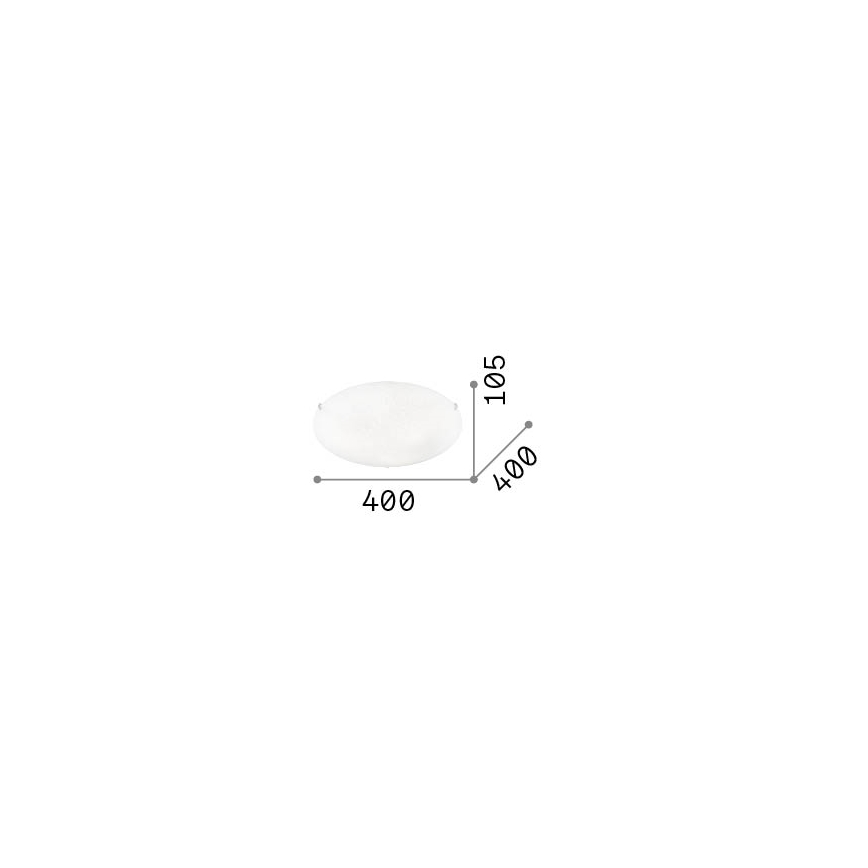 Ideal Lux - Deckenleuchte LANA 3xE27/60W/230V Ø 40 cm weiß