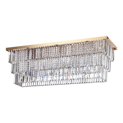 Ideal Lux - Deckenleuchte MARTINEZ 8xE14/40W/230V goldfarben