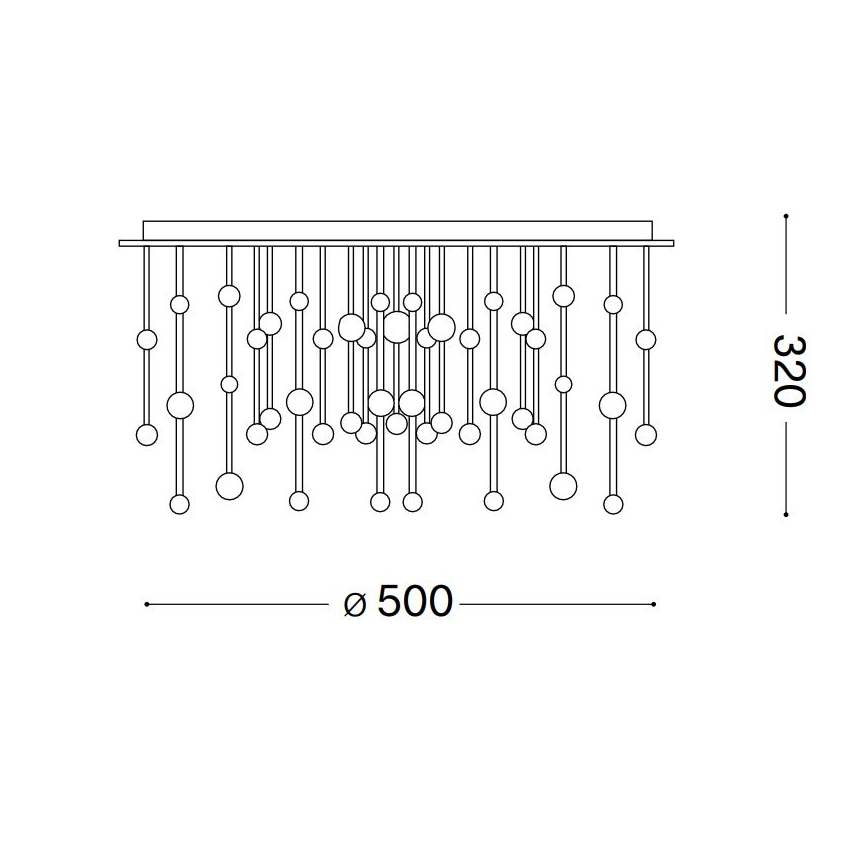 Ideal Lux - Dimmbare LED-Anbauleuchte ARMONY LED/48W/230V CRI 90 d 50 cm weiß