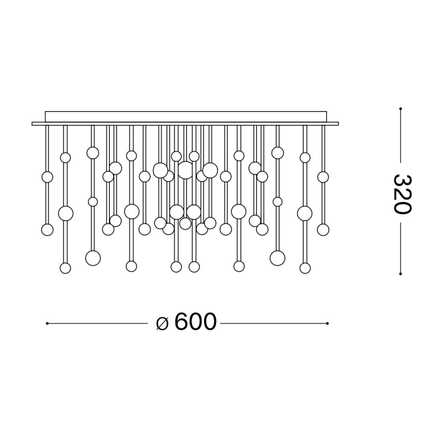 Ideal Lux - Dimmbare LED-Anbauleuchte ARMONY LED/61W/230V d 60 cm