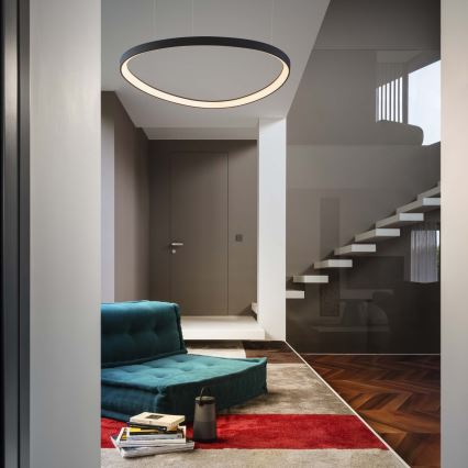 Ideal Lux - Dimmbare LED-Hängeleuchte GEMINI LED/48W/230V d 61 cm CRI 90 schwarz