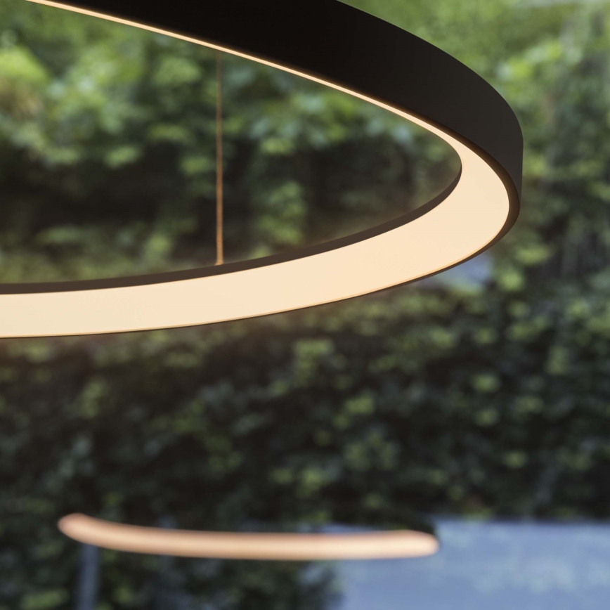 Ideal Lux - Dimmbare LED-Hängeleuchte GEMINI LED/48W/230V d 61 cm CRI 90 schwarz