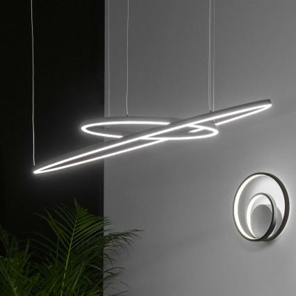 Ideal Lux - Dimmbare LED-Hängeleuchte ORACLE SLIM LED/40W/230V 4000K d 70 cm CRI 90 schwarz