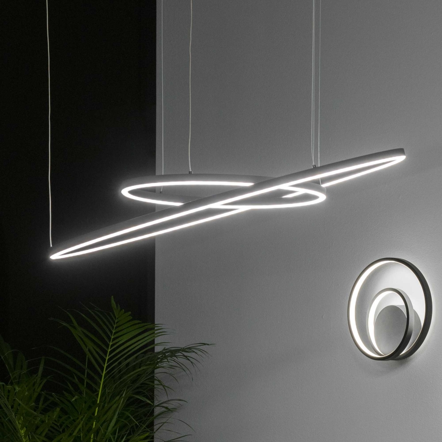 Ideal Lux - Dimmbare LED-Hängeleuchte ORACLE SLIM LED/40W/230V 4000K d 70 cm CRI 90 schwarz