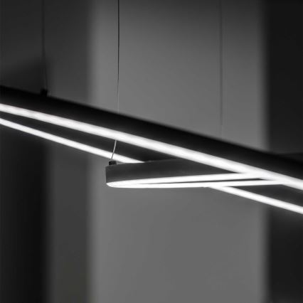 Ideal Lux - Dimmbare LED-Hängeleuchte ORACLE SLIM LED/40W/230V 4000K d 70 cm CRI 90 schwarz