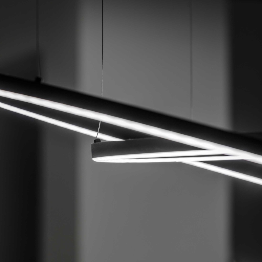 Ideal Lux - Dimmbare LED-Hängeleuchte ORACLE SLIM LED/40W/230V 4000K d 70 cm CRI 90 schwarz