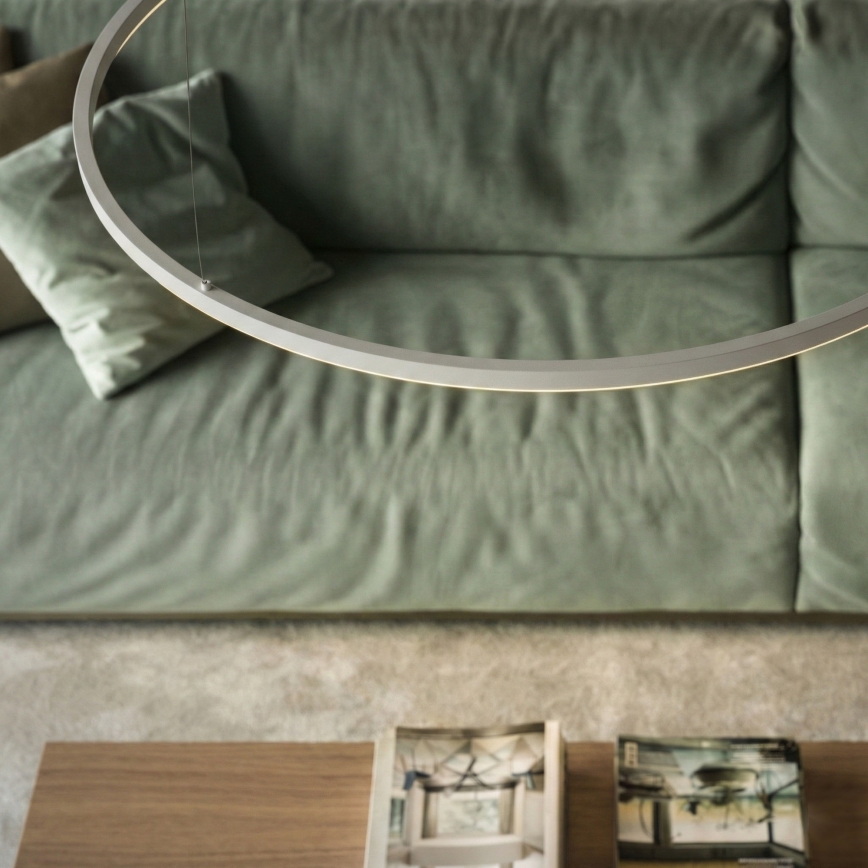 Ideal Lux - Dimmbare LED-Hängeleuchte ORACLE SLIM LED/42W/230V 4000K d 90 cm CRI 90 weiß