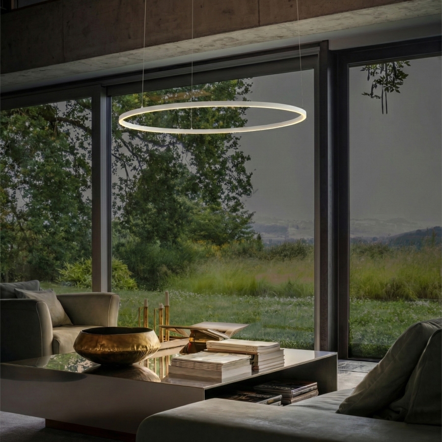 Ideal Lux - Dimmbare LED-Hängeleuchte ORACLE SLIM LED/83W/230V 4000K d 150 cm CRI 90 weiß