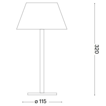 Ideal Lux - Dimmbare LED-Outdoor-Leuchte mit Touch-Funktion PURE LED/1,5W/3,7V 2200 mAh CRI 90 IP54 braun