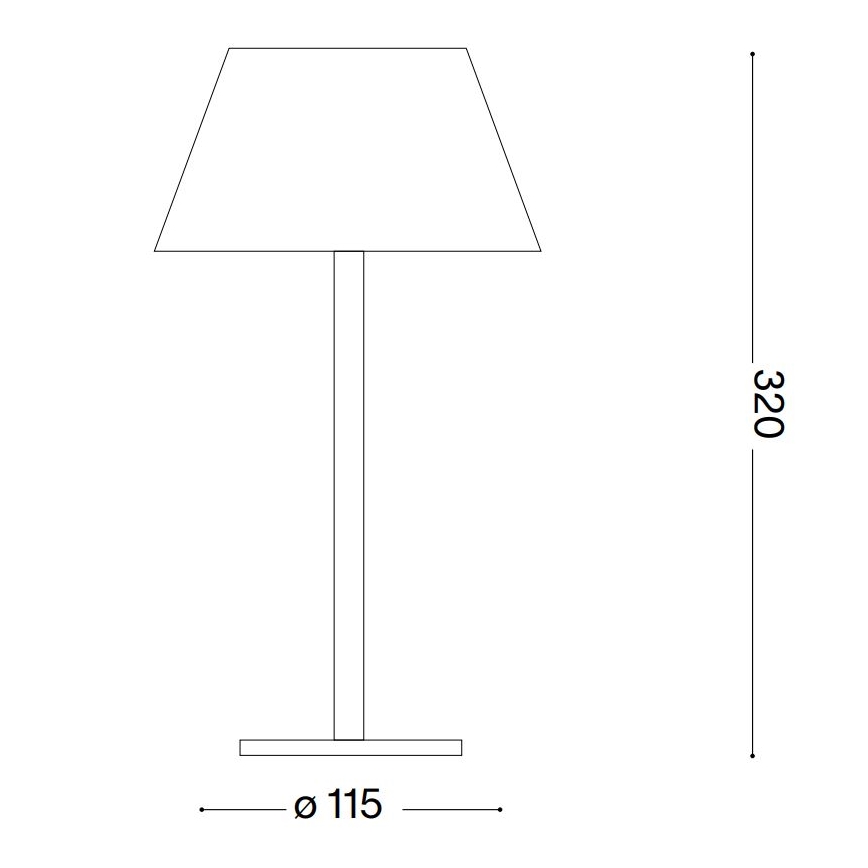 Ideal Lux - Dimmbare LED-Outdoor-Leuchte mit Touch-Funktion PURE LED/1,5W/3,7V 2200 mAh CRI 90 IP54 braun