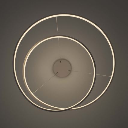 Ideal Lux - Dimmbare LED-Pendelleuchte an Stahlseil OZ LED/55W/230V, Ø 80 cm, CRI 90, Weiß