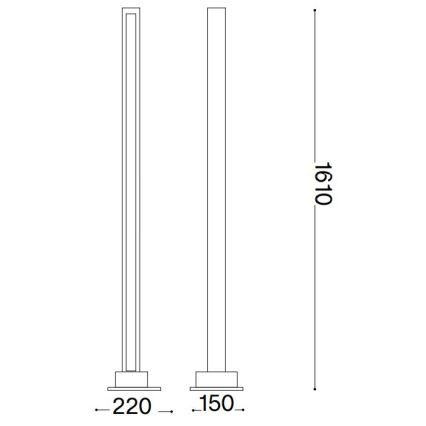Ideal Lux - Dimmbare LED-Stehleuchte CRAFT LED/26W/230V CRI 90 Buche