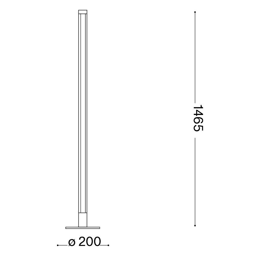 Ideal Lux - dimmbare LED-Stehleuchte YOKO LED/16W/230V CRI 90 weiß