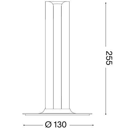 Ideal Lux - Dimmbare LED-Tischlampe DORICA LED/8W/230V CRI 90 grau