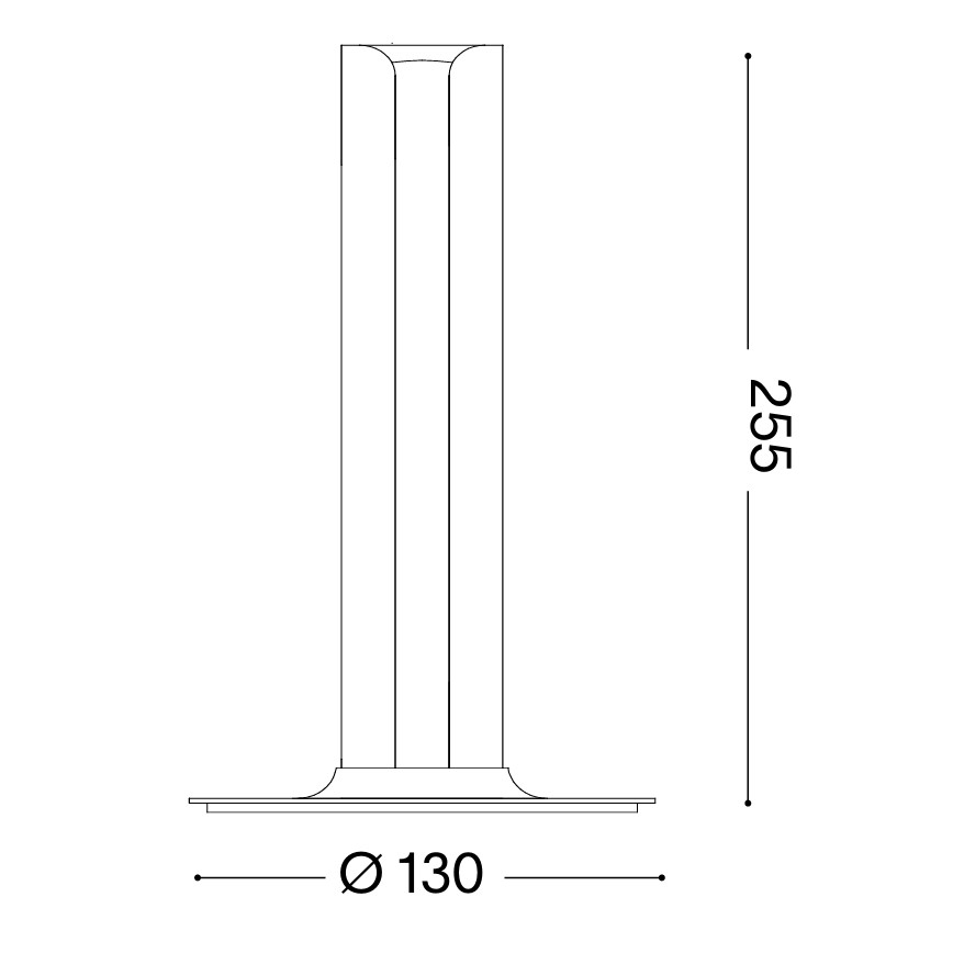 Ideal Lux - Dimmbare LED-Tischleuchte DORICA LED/8W/230V CRI 90 schwarz