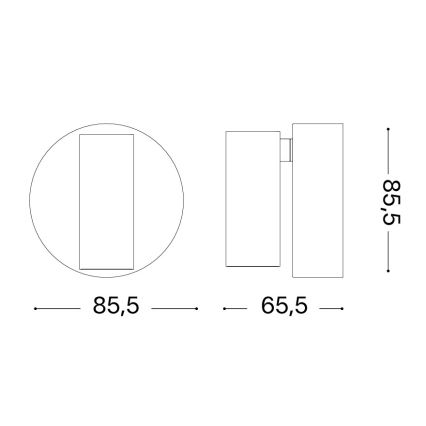Ideal Lux - ELF LED/3W/230V, dimmbarer Touch-Wandspot, CRI 95, Weiß