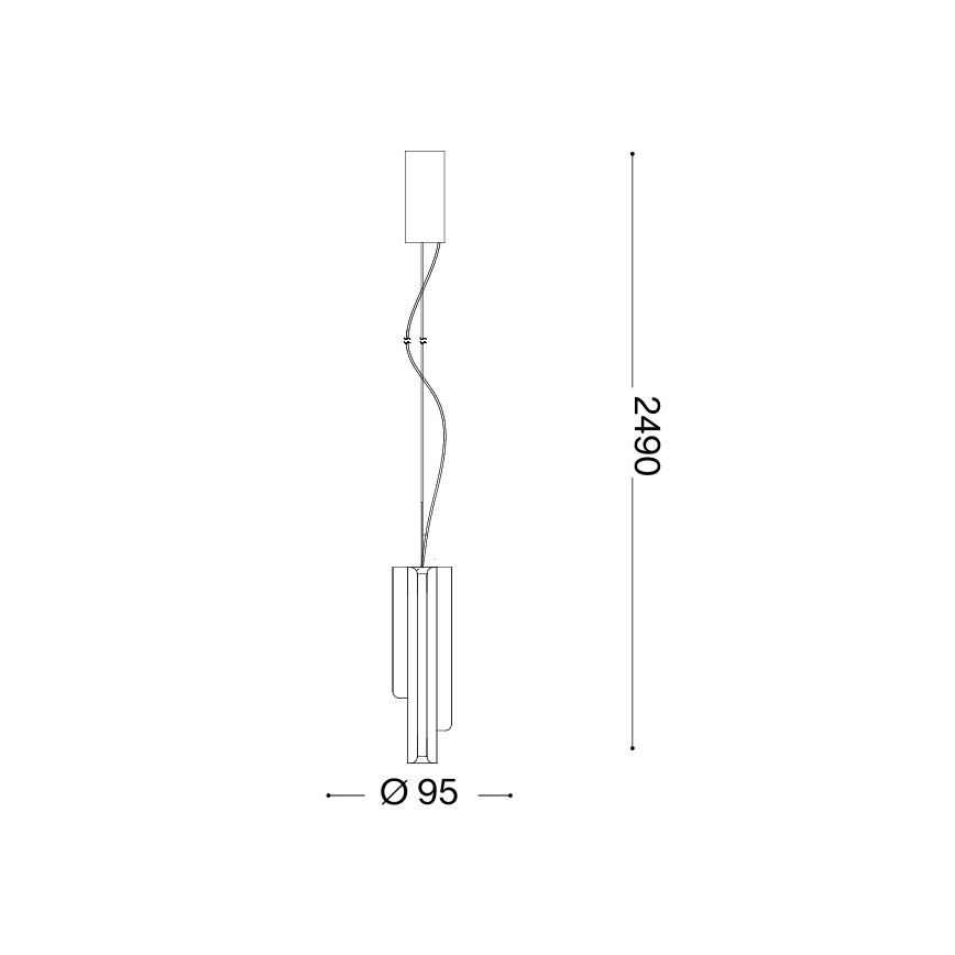 Ideal Lux - LED-dimmbare Pendelleuchte mit Kabelaufhängung DORICA 3xLED/9W/230V CRI 90 Ø 9,5 cm schwarz