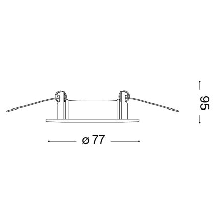 Ideal Lux - Einbauleuchte 1xGU10/50W/230V Ø 7,7 cm mattchrom