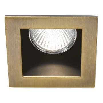 Ideal Lux - Einbauleuchte FUNKY 1xGU10/50W/230V 9x9 cm Messing