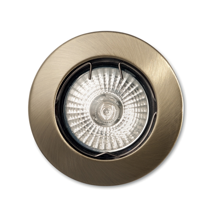 Ideal Lux - Einbauleuchte JAZZ 1xGU10/50W/230V Ø 7,7 cm bronzefarben