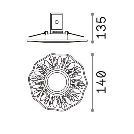 Ideal Lux - Einbauleuchte POLKA 1xGU10/50W/230V Bronze