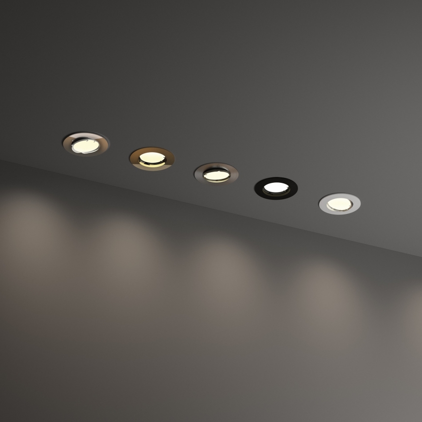 Ideal Lux - Einbauleuchte SWING 1xGU10/28W/230V Ø 8,2 cm Hochglanz-Chrom